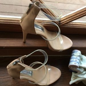 INC International Concepts | Shoes | Inc Clear Strap Nude Zipper Back